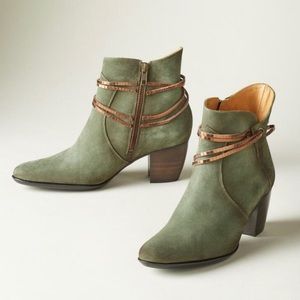 Green Suede Sundance Bijoux Boots Size 39 (8.5)